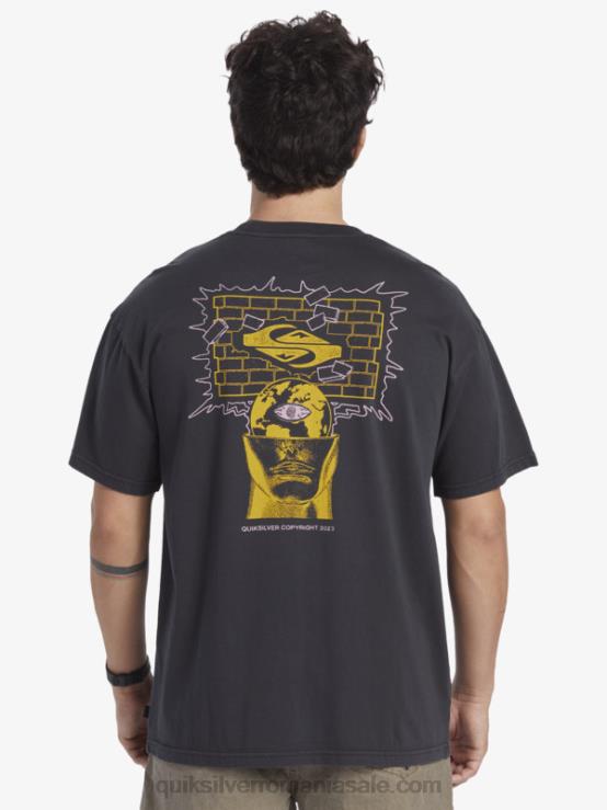 negru tricou power trip XT6B759 bărbați Quiksilver
