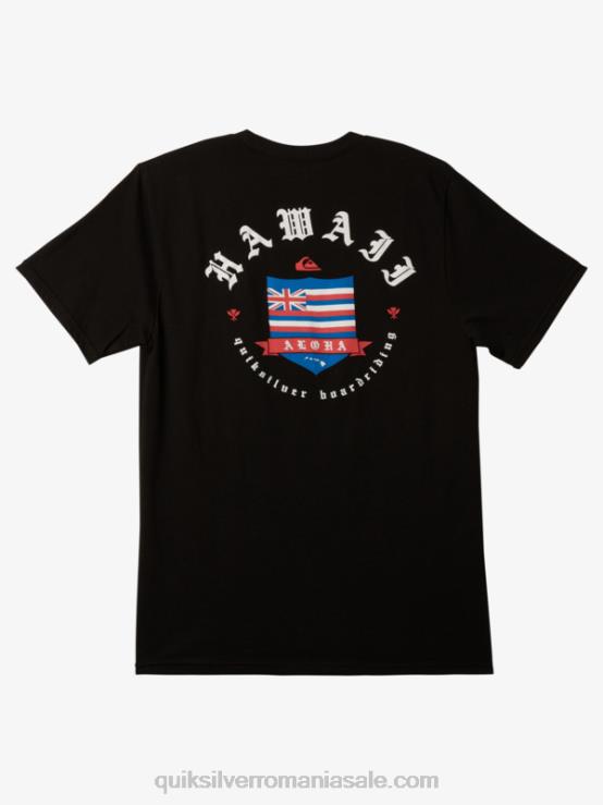 negru tricou regal Hawaii XT6B998 bărbați Quiksilver