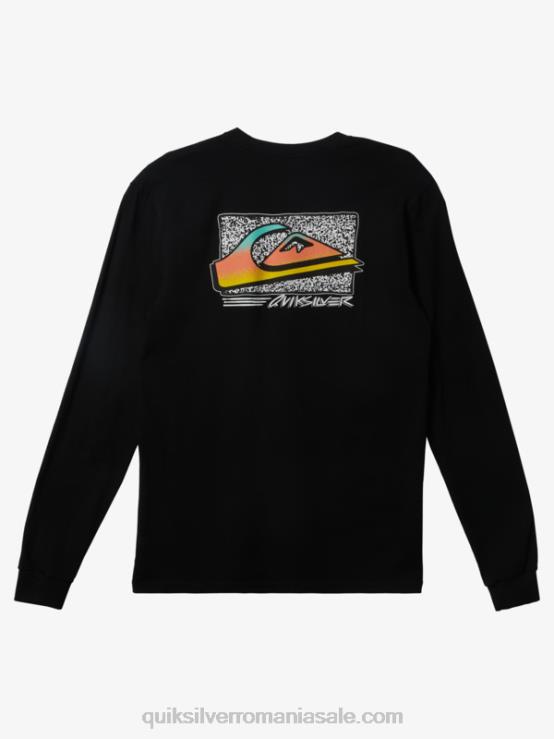 negru tricou retro fade XT6B1213 bărbați Quiksilver