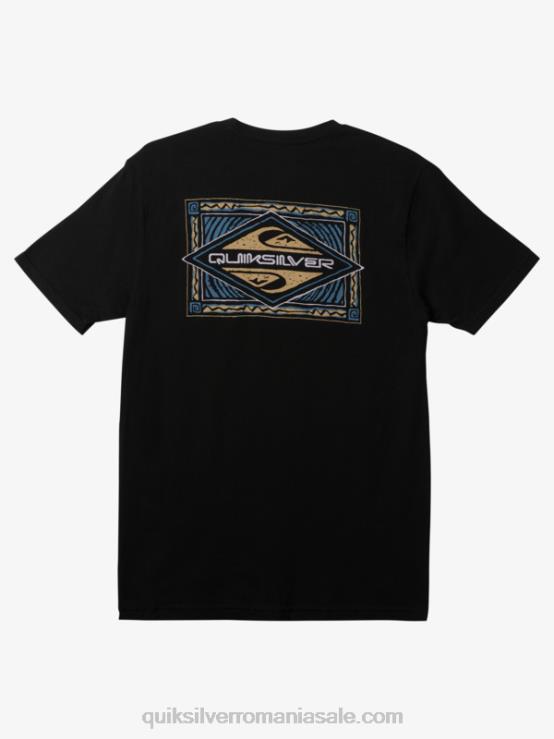 negru tricou vibrator XT6B180 bărbați Quiksilver