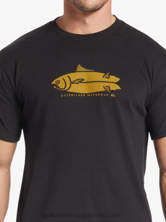 negru tricou waterman fish tales XT6B58 bărbați Quiksilver