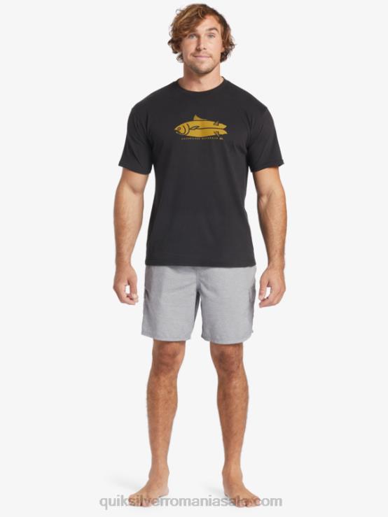 negru tricou waterman fish tales XT6B58 bărbați Quiksilver
