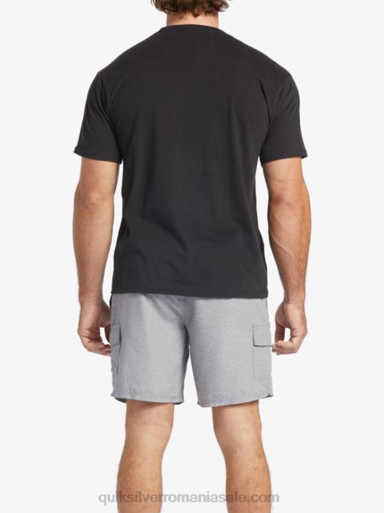 negru tricou waterman fish tales XT6B58 bărbați Quiksilver