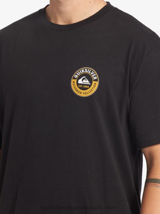 negru tricou waterman rechin de mare XT6B40 bărbați Quiksilver