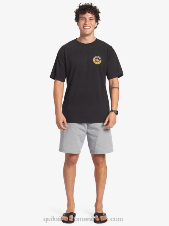 negru tricou waterman rechin de mare XT6B40 bărbați Quiksilver