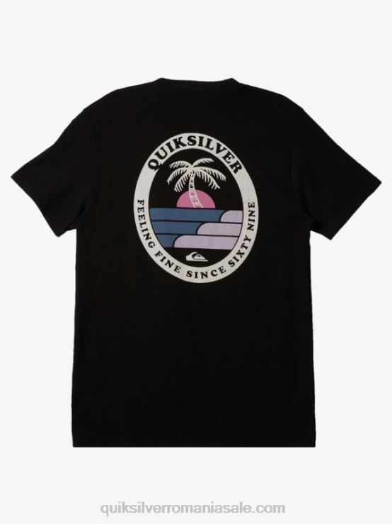 negru tricoul ondulat XT6B187 bărbați Quiksilver