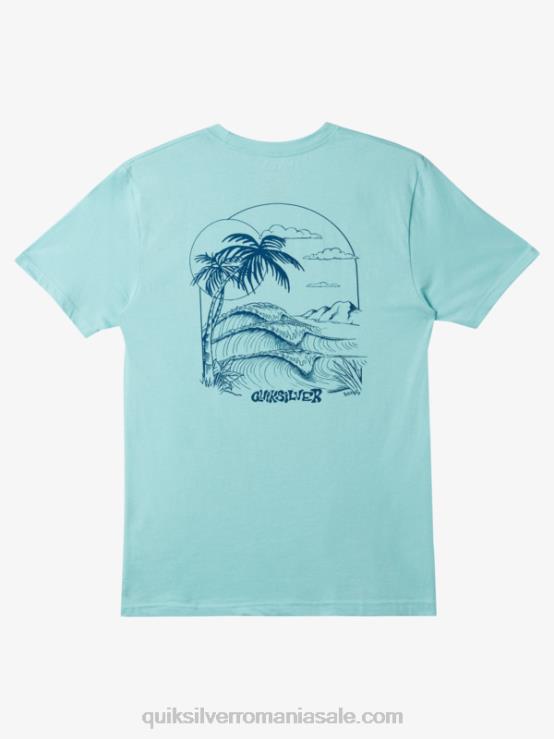 înger albastru tricou cale de evacuare XT6B121 bărbați Quiksilver