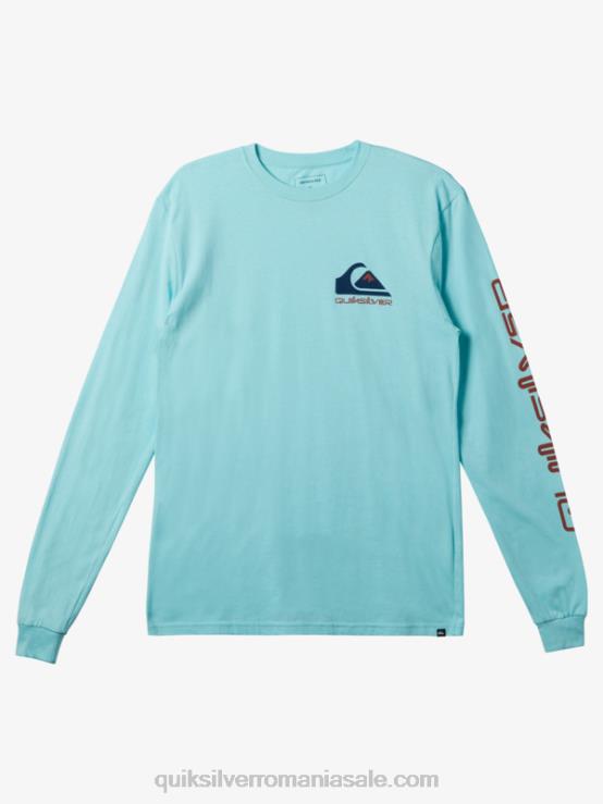 înger albastru tricou cu logo omni XT6B297 bărbați Quiksilver