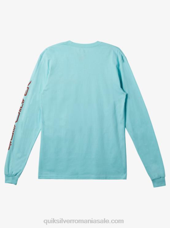 înger albastru tricou cu logo omni XT6B297 bărbați Quiksilver
