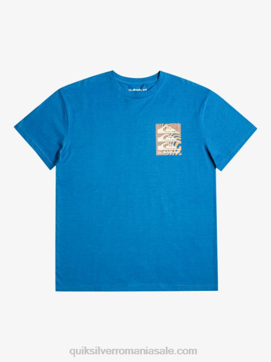 snorkel albastru tricou cu modele deformate XT6B1015 bărbați Quiksilver