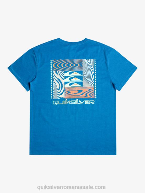 snorkel albastru tricou cu modele deformate XT6B1015 bărbați Quiksilver