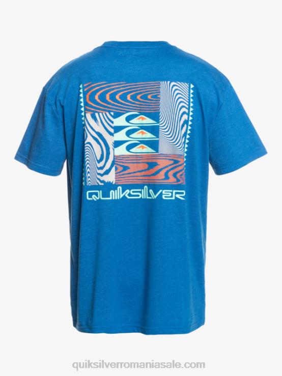 snorkel albastru tricou cu modele deformate XT6B1015 bărbați Quiksilver