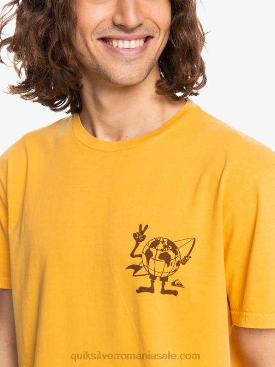 toiag de aur tricou cu mesaj ascuns XT6B1761 bărbați Quiksilver