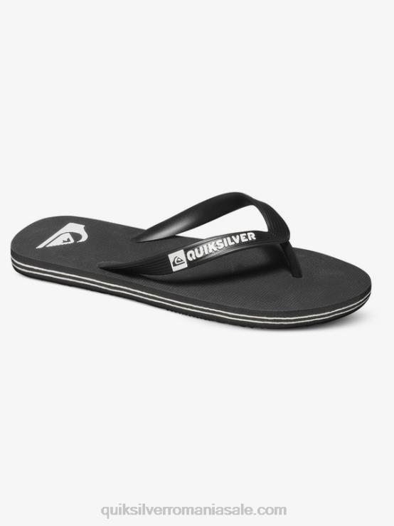 alb negru 8-16 șlapi molokai XT6B2106 băieți Quiksilver