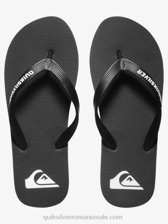 alb negru 8-16 șlapi molokai XT6B2106 băieți Quiksilver
