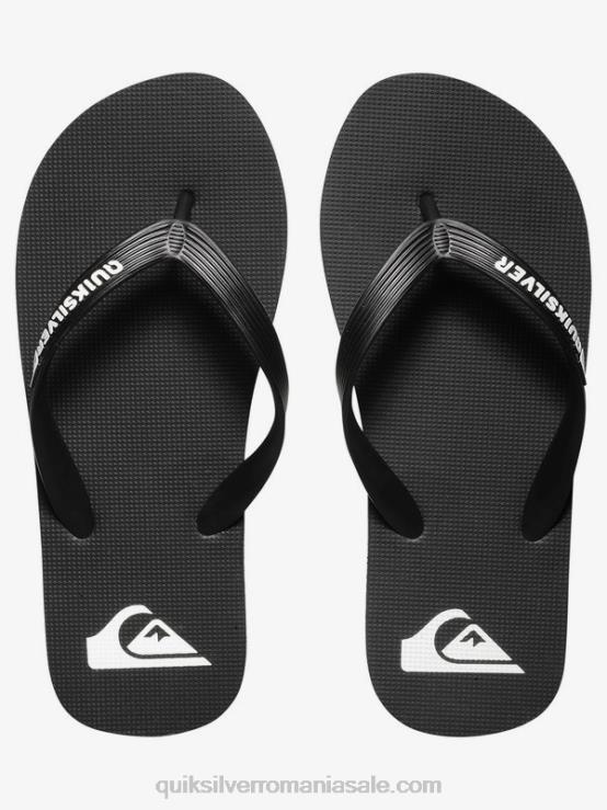 alb negru 8-16 șlapi molokai XT6B2106 băieți Quiksilver