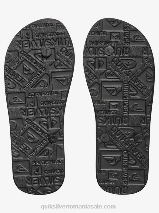alb negru 8-16 șlapi molokai XT6B2106 băieți Quiksilver