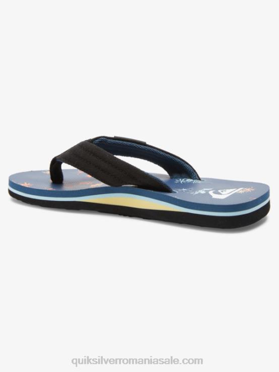 albastru 4 8-16 molokai layback pentru tineret sandale de bază XT6B2251 băieți Quiksilver