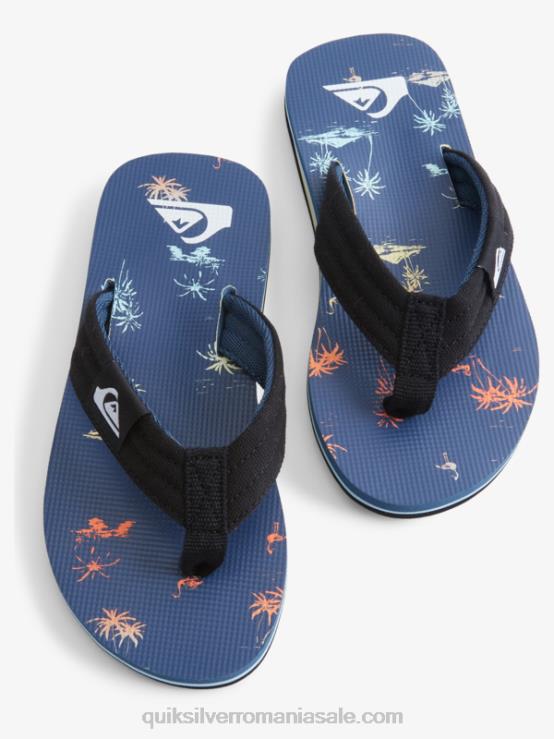 albastru 4 8-16 molokai layback pentru tineret sandale de bază XT6B2251 băieți Quiksilver
