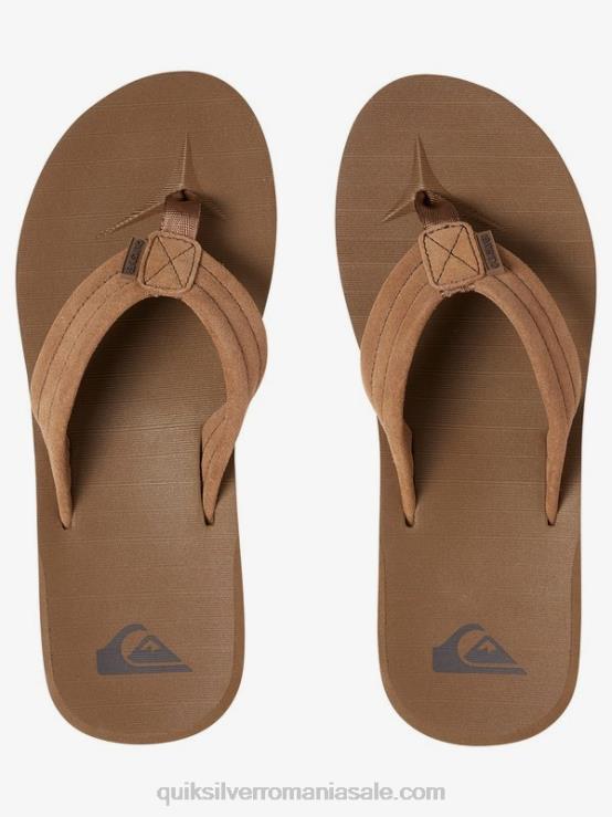 bronz - solid 8-16 sandale carver din piele intoarsa XT6B2282 băieți Quiksilver