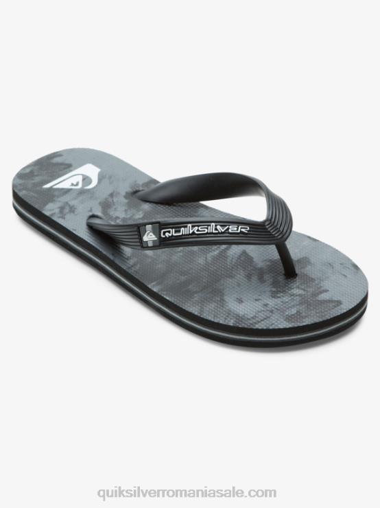 gri inchis 8-16 șlapi molokai XT6B2026 băieți Quiksilver