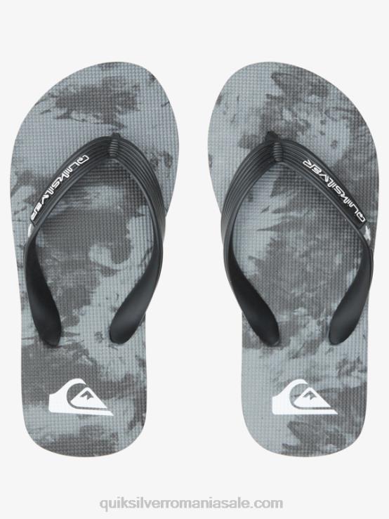 gri inchis 8-16 șlapi molokai XT6B2026 băieți Quiksilver