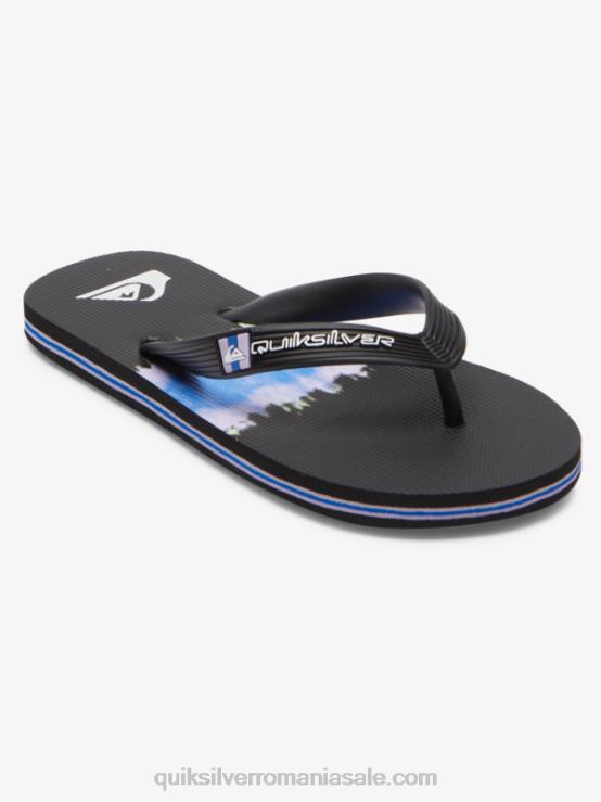 negru 8-16 șlapi molokai XT6B2023 băieți Quiksilver