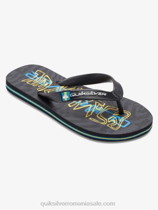 negru 8-16 șlapi molokai XT6B2029 băieți Quiksilver