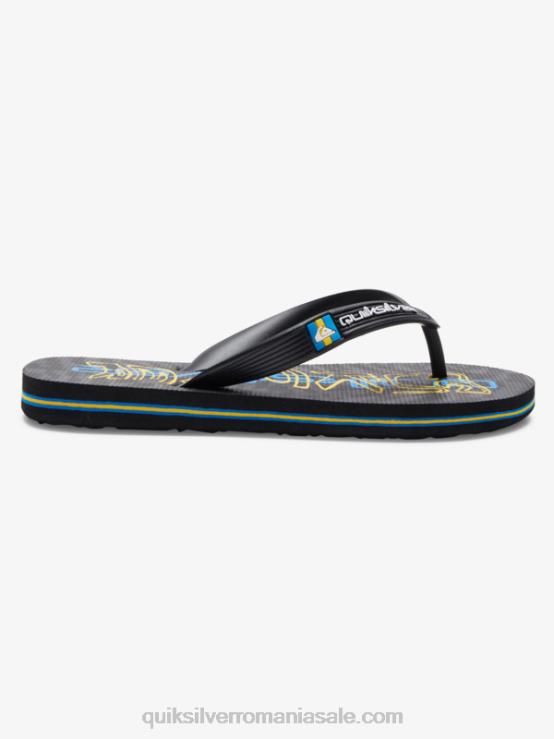 negru 8-16 șlapi molokai XT6B2029 băieți Quiksilver