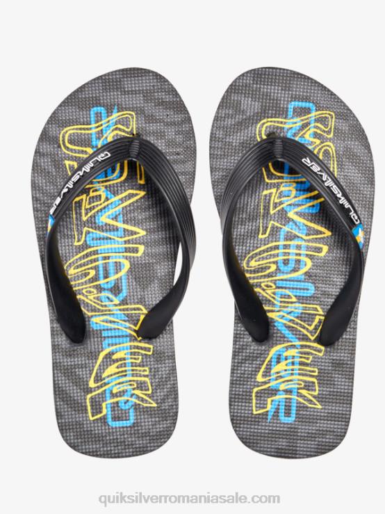 negru 8-16 șlapi molokai XT6B2029 băieți Quiksilver