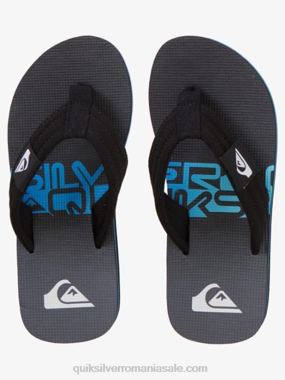 negru 8-16 molokai layback pentru tineret sandale de bază XT6B2254 băieți Quiksilver