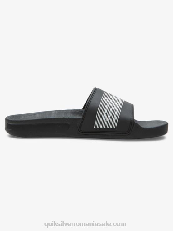 negru 8-16 sandale rivi wordmark slide XT6B2161 băieți Quiksilver
