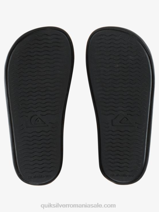 negru 8-16 sandale rivi wordmark slide XT6B2161 băieți Quiksilver