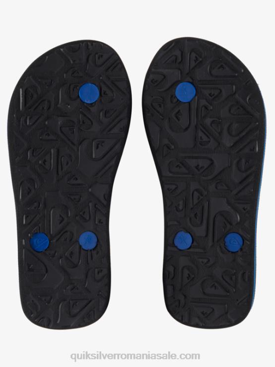 negru/albastru/gri 8-16 șlapi cu panou molokai XT6B2207 băieți Quiksilver