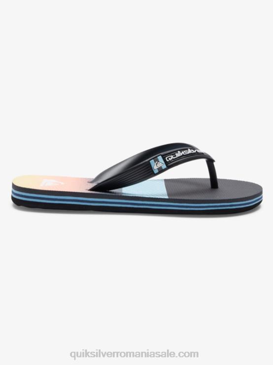 negru/portocaliu/gri 8-16 șlapi cu panou molokai XT6B2206 băieți Quiksilver
