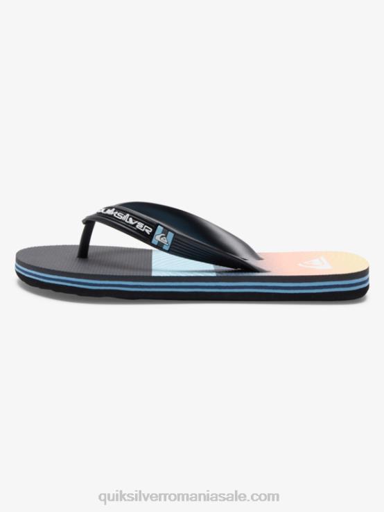 negru/portocaliu/gri 8-16 șlapi cu panou molokai XT6B2206 băieți Quiksilver