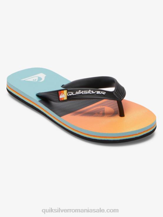 negru/portocaliu/gri 8-16 șlapi molokai XT6B2021 băieți Quiksilver