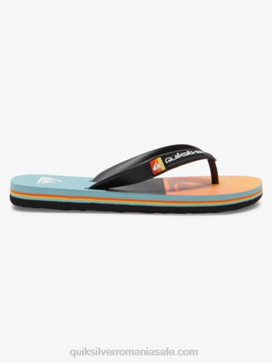 negru/portocaliu/gri 8-16 șlapi molokai XT6B2021 băieți Quiksilver