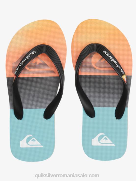 negru/portocaliu/gri 8-16 șlapi molokai XT6B2021 băieți Quiksilver