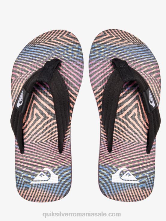negru/portocaliu/gri 8-16 sandale molokai layback XT6B1995 băieți Quiksilver