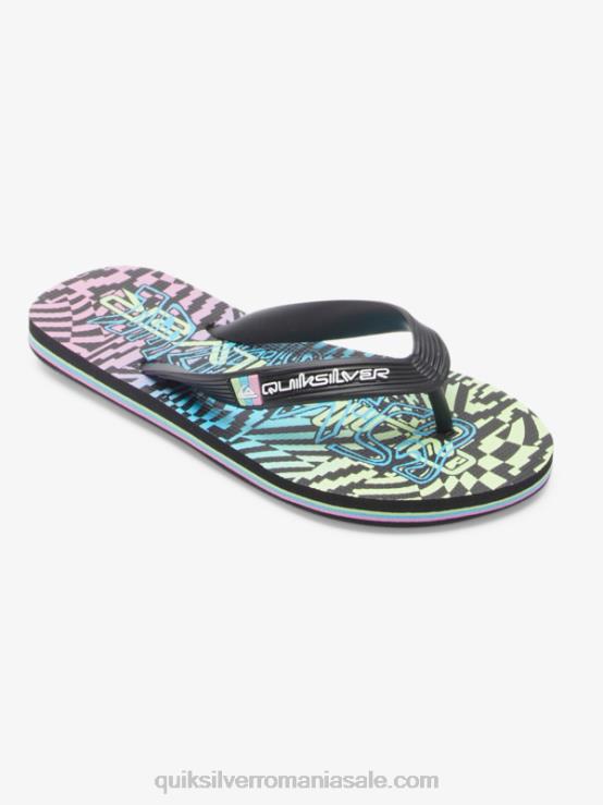 negru/roz/albastru 8-16 șlapi molokai XT6B2022 băieți Quiksilver