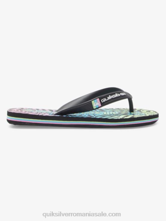 negru/roz/albastru 8-16 șlapi molokai XT6B2022 băieți Quiksilver