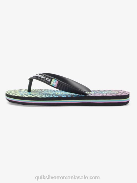 negru/roz/albastru 8-16 șlapi molokai XT6B2022 băieți Quiksilver