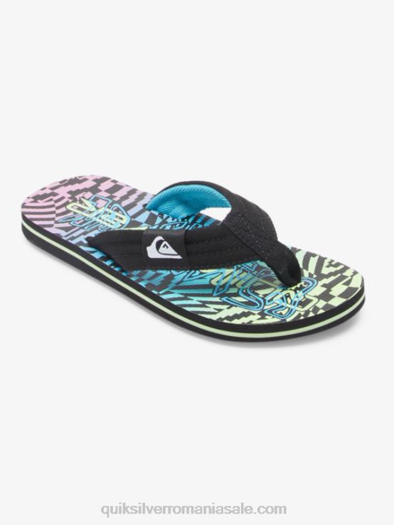 negru/roz/albastru 8-16 sandale molokai layback XT6B1990 băieți Quiksilver