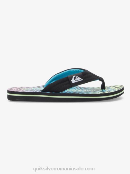 negru/roz/albastru 8-16 sandale molokai layback XT6B1990 băieți Quiksilver
