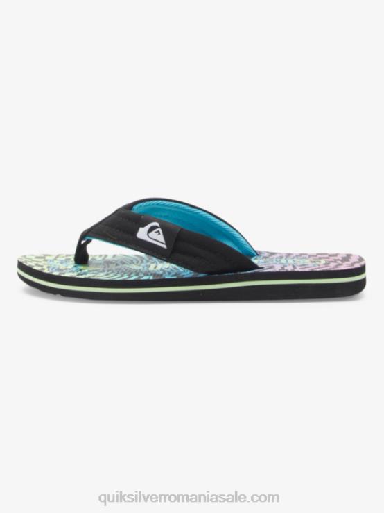 negru/roz/albastru 8-16 sandale molokai layback XT6B1990 băieți Quiksilver