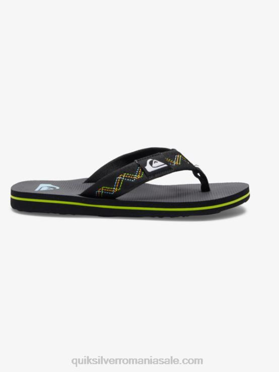 negru/verde 8-16 sandale cu cusături molokai XT6B2148 băieți Quiksilver