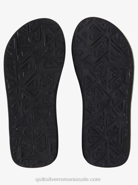 negru/verde 8-16 sandale cu cusături molokai XT6B2148 băieți Quiksilver