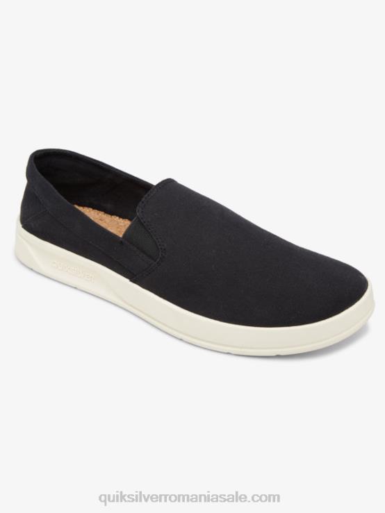 alb negru pantofi slip-on harbour wharf XT6B1290 bărbați Quiksilver