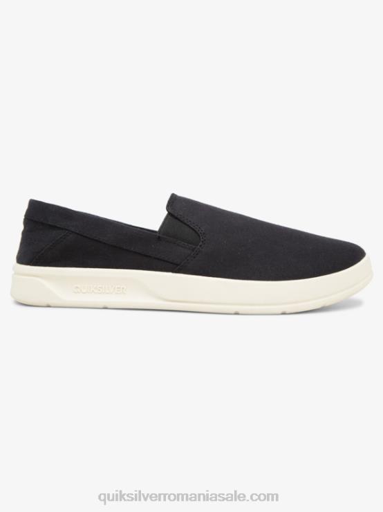 alb negru pantofi slip-on harbour wharf XT6B1290 bărbați Quiksilver